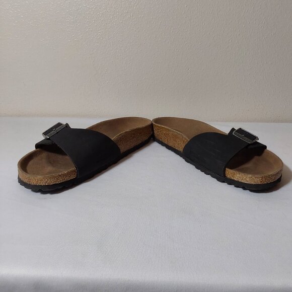 Birkenstock Madrid Vegan Synthetic Sandal in Black - 39 - Good Condition - Picture 8 of 9